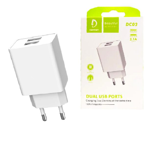 کلگی شارژر DENMEN Charger Dual USB DC02