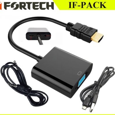 IFORTECH HDMI TO VGA IF-PACK تبدیل با کابل صدا