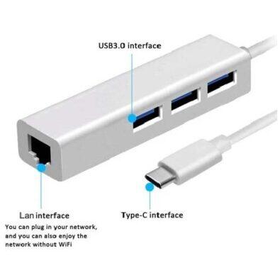 تبدیل TYPE-C TO USB3.0+LAN آیفورتک IFORTECH IF-BOX