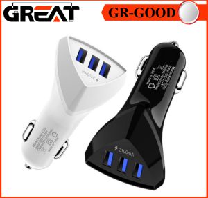 شارژر فندکی مثلثی FAST 3PORT GR-USB3