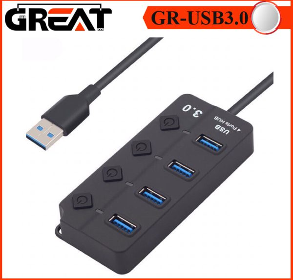هاب کلید دار پر سرعت USB3.0 GR-4PORT NEW