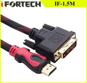 کابل کامل IFORTECH HDMI TO DVI IF-1.5M %100