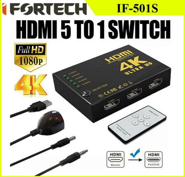 سوئیچ 1 به 5 GREAT HDMI GR-501S