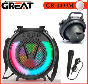 اسپیکر بلوتوث میکروفن دار GREAT GR-ZQS1433M