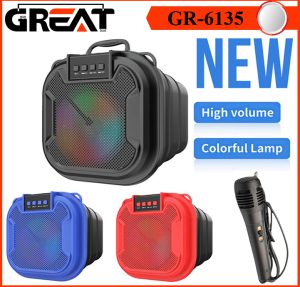 اسپیکر بلوتوث میکروفن دار GREAT GR-ZQS6135