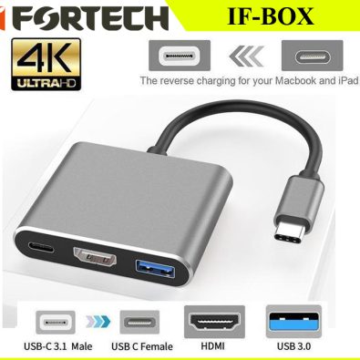 تبدیل IFORTECH 4K TYPE-C TO HDMI/USB3.0 IF-BOX