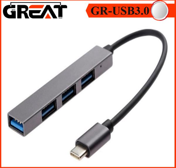 هاب TYPE-C USB3.0 1 GR-4PORT