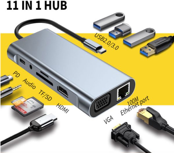 تبدیل و هاب حرفه ای IFORTECH IF-11 IN 1