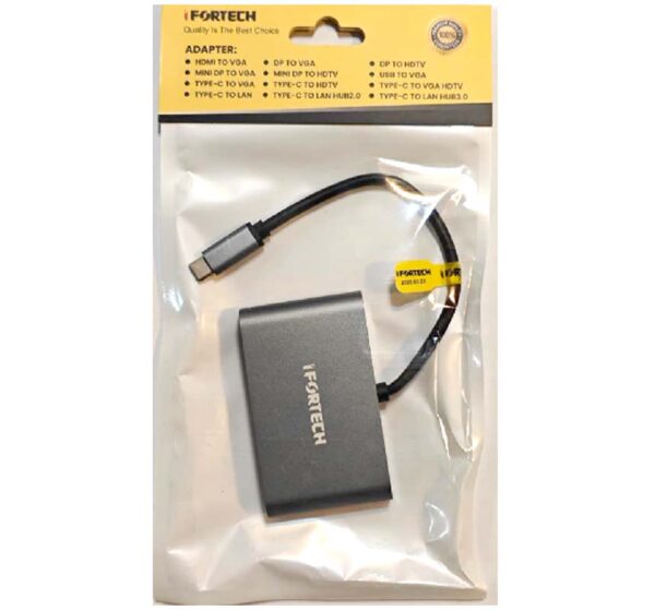 تبدیل 4K آیفورتک IFORTECH TYPE-C TO 4 in 1 IF-PACK - Image 2