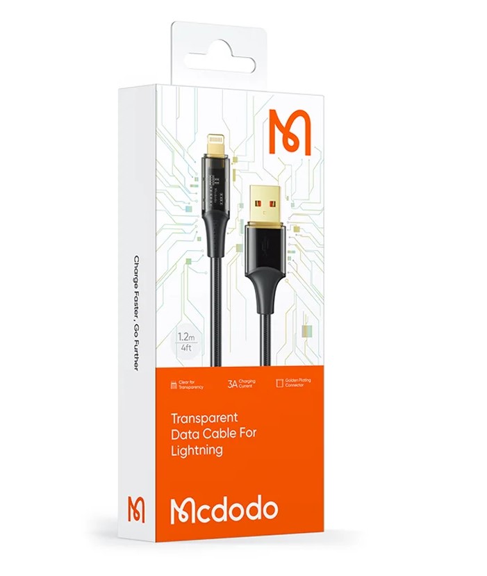 کابل MCDODO Lightning Transparent Data 1.2m CA-2080 - Image 2