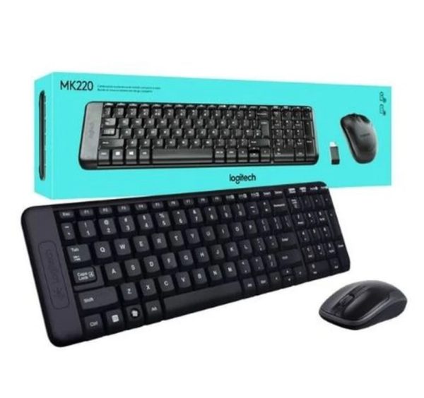 کیبرد و موس بی سیم LOGITECH LO-MK220 BLACK