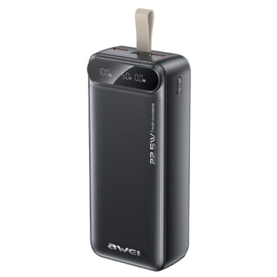 پاور بانک 2U+1C اوی AWEI PA-12 30000mah LCD 22.5W
