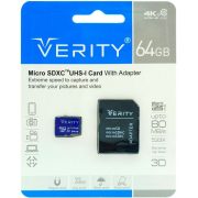 MICRO SD VERITY -adabter -U3 80 MB - 64G