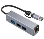 تبدیل و هاب TYPE-C/USB3+LAN 78