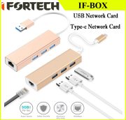 تبدیل IFORTECH TYPE-C TO USB3.0+LAN IF-PACK