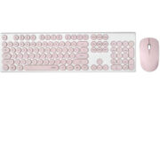 کیبرد و موس بی سیم صورتی RAPOO PR-X260s